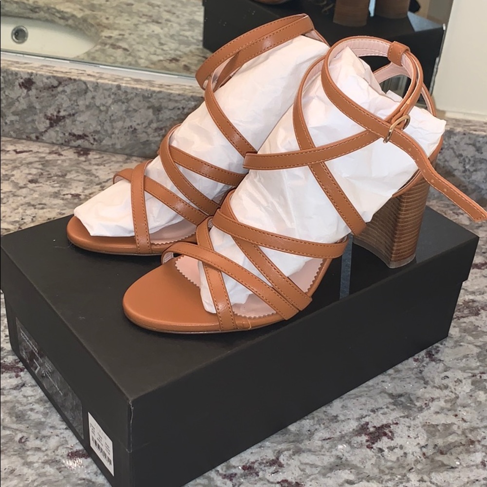 J Crew Stella strappy chunky heel